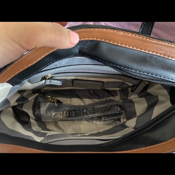 Kate Landry Brown Tone Small Tote Bag - Picture 5 of 5